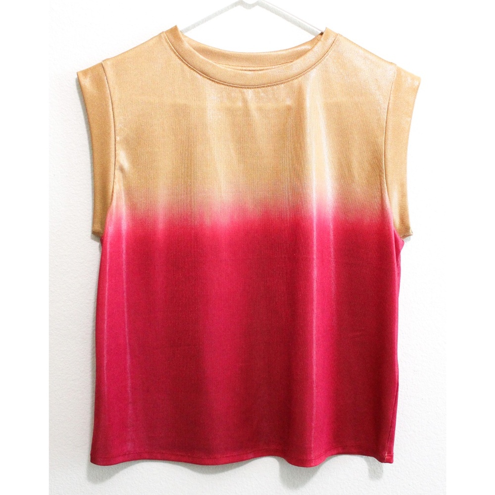 Anthropologie Porridge shiny ombre tee